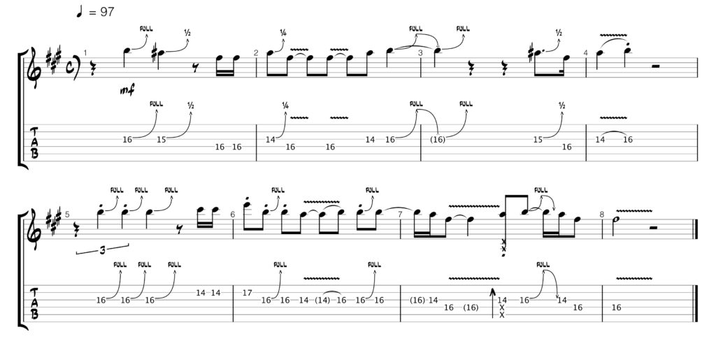 John Mayer, Vultures guitar solo tab